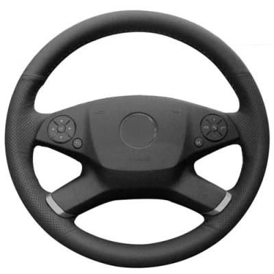Abbildung von IPUDIS Hand Naehstiches Leder Auto Lenkradbezug Für Mercedes Benz W212 E Klasse 200 260 300 2009 2010 2011 2013 rutschfest und Weich Lenkradschoner Zubehör