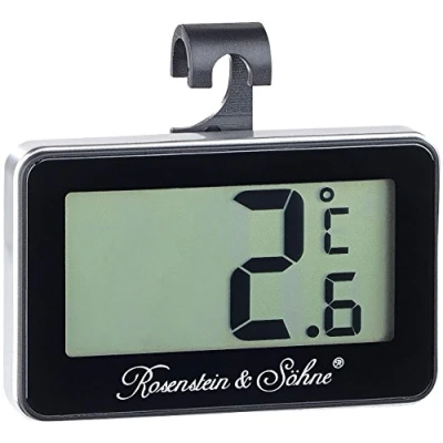 Abbildung von Rosenstein &amp; Söhne Tiefkühlthermometer: Digitales Gefrier Kühlschrankthermometer (Thermometer Auto, Tiefkühlthermometer Digital, Gefrierschrank)