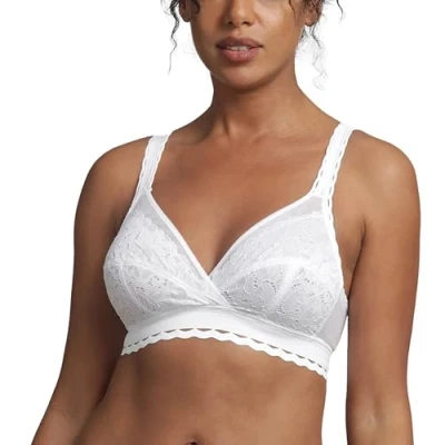 Abbildung von Playtex Damen Ohne Bügel Recycled Classic Lace Support Soft Cup x1 Bh, Weiss, 90C