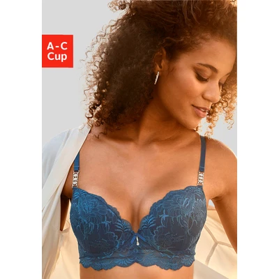Abbildung von Lascana PUSH UP BRA Pushup BH, Damen, Größe: 80B, Petrol
