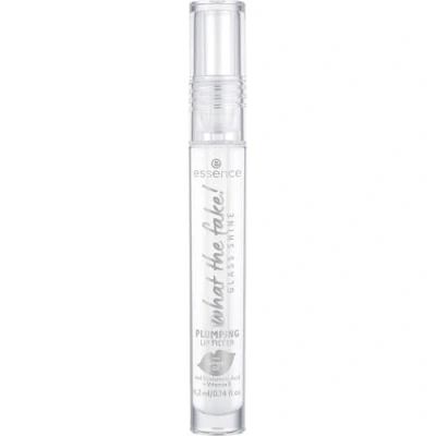 Abbildung von essence what the fake! GLASS SHINE PLUMPING Lip FILLER, Booster, Nr. 01, Transparent, feuchtigkeitsspendend, vegan, ohne Parabene, Mikroplastikpartikel, Nanopartikel frei, 1er Pack (4.2ml)