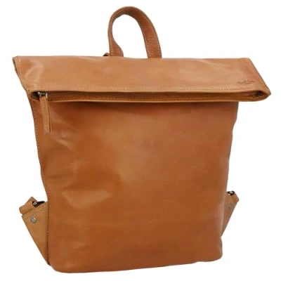 Abbildung von Gusti Lenkertasche Rucksack Leder Moreno A. Fahrradrucksack Lederrucksack Cityrucksack Damen Herren kompatibel mit KlickFix Adapter für E Bike Hellbraun
