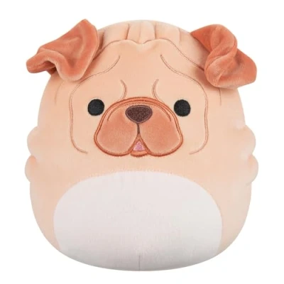 Abbildung von Jazwares Squishmallows SQCR07633 Morton der braune Shar Pei 19 cm, offizielles Plüsch, superweiches Kuscheltier
