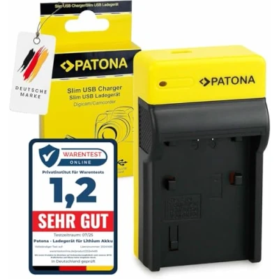 Abbildung von PATONA Slim Ladegerät Kompatibel mit Sony Akkus NP FP50 FP60 FP70 FP90 FH40 FH50 FH60 FH70 FH100