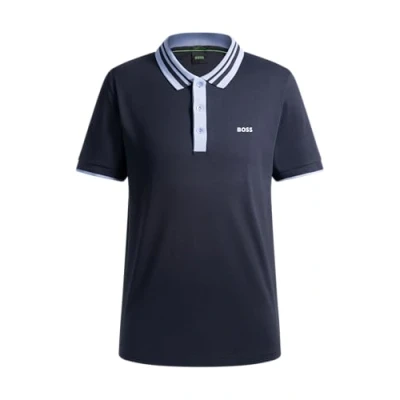 Abbildung von BOSS Paule TAPE Poloshirt, Herren, Größe: Small, Dark blue