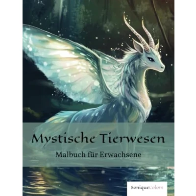 Abbildung von Mystische Tierwesen Malbuch für Erwachsene: 50 einzigartige Motive von fantastischen ein kreatives Ausmalerlebnis und magische Stunden voller Fantasie