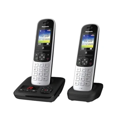 Abbildung von Panasonic Anrufbeantworter KX TGH722GS schnurloses Telefon.