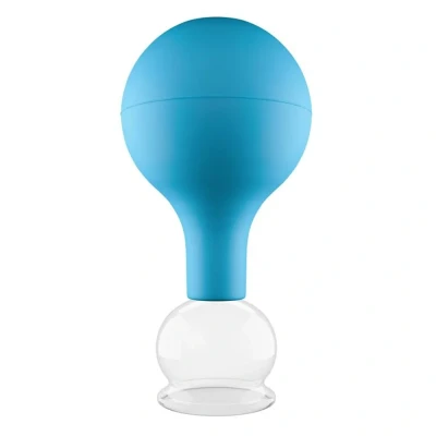 Abbildung von pulox Schröpfglas aus Echtglas blau 32mm 1 St
