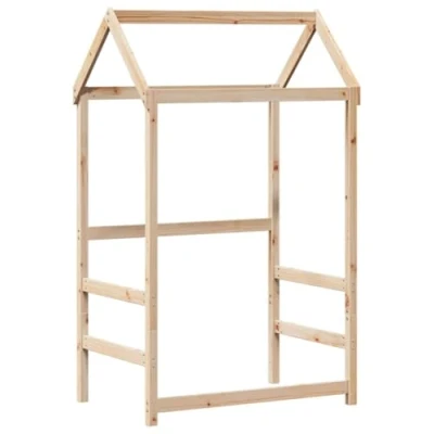 Abbildung von vidaXL Dach für Kinderbett, Kinderbettdach mit offener Seite, Kinderbetthimmel Schlafzimmer, Bettdach Betthimmel, Massivholz Kiefer