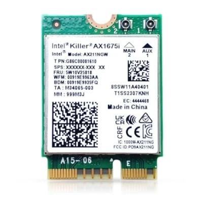 Abbildung von HighZer0 Electronics AX1675i Killer Series Upgraded WiFi 6E Adapter Gaming CNVio2 M.2 Card 2.4 Gbps for PC Bluetooth 5.3 Support Requires Intel 11th+ Gen CPU (AX1675i)