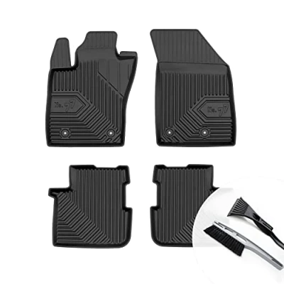 Abbildung von moto MOLTICO Gummimatten Auto Fußmatten mit Rand Gummi Automatten 4 teilig Set passend für FIAT Tipo ab 2015