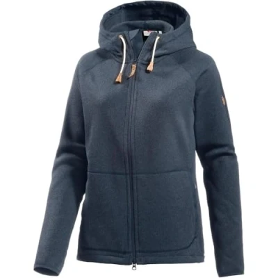 Abbildung von Fjällräven Damen Fleece Hoodie Övik, Navy, XL, 89516 560
