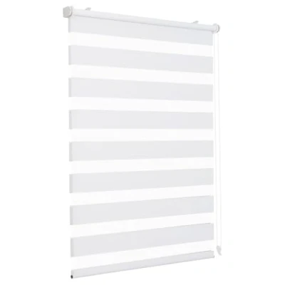 Abbildung von Sekey Doppelrollo Klemmfix ohne Bohren für Fenster, 50 cm breit, Duo Rollo Jalousie Sonnenschutz, 50x130cm, Weiß