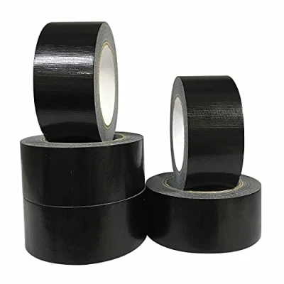 Abbildung von CHUANGSEED 5 Rollen Panzertape extra stark, Gewebe Klebeband 27.4 m x 50 mm Wasserdichtes Reparaturband für innen &amp; außen gewebeverstärktes (Schwarz Rollen)