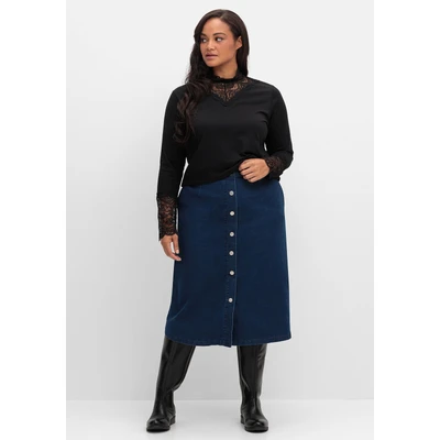 Abbildung von Sheego Jeansrock, Damen, Größe: 48, Blue denim