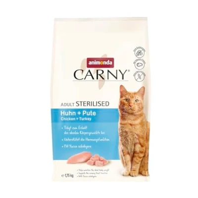 Abbildung von animonda Carny Katzen Trockenfutter Huhn + Pute (1 x 1,75kg), für sterilisierte ohne Zucker und Getreide, mit viel frischem Fleisch