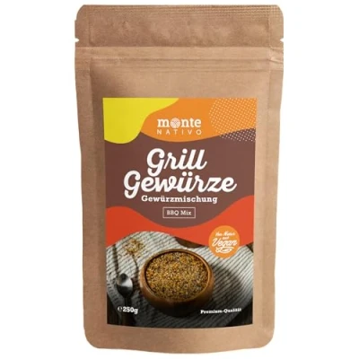 Abbildung von Grillgewürz Monte Nativo (250g) Schonend getrocknete Gewürze BBQ Aromatische und leckere Gewürzmischung ideal zum Grillen Grillgewürze Rub