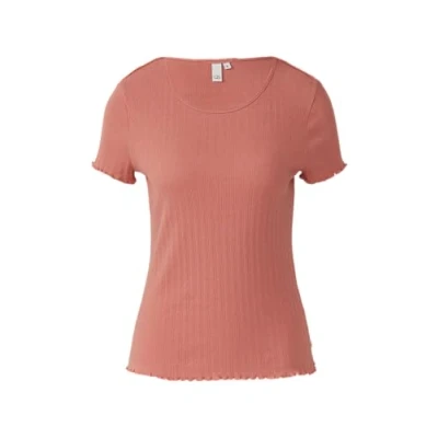 Abbildung von QS MIT Ajourmuster Tshirt basic, Damen, Größe: Large, Papaya