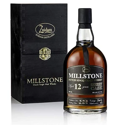 Abbildung von Single Malt Whisky Zuidam Millstone, 12 years, Sherry Cask, 46% vol., Holland, 700 ml