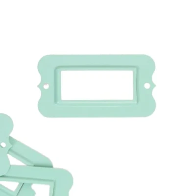 Abbildung von Craftelier Set mit 4 Royal Metallic Etikettenhalter zum Verzieren Ihrer Scrapbooking Projekte und Beschriften von Alben, Planner, Notizbüchern oder Organisationsboxen Größe 6,3 x 3,3 cm Roségold