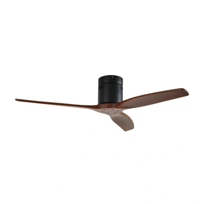 Abbildung von Lucande Deckenventilator Vindur, schwarz, Holz, DC, leise