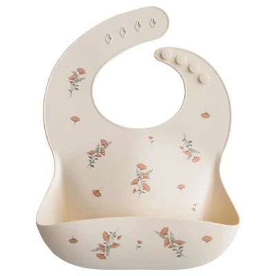 Abbildung von Mushie Lätzchen Silikon, Pink Flowers