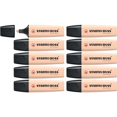Abbildung von Textmarker STABILO BOSS ORIGINAL NatureCOLORS 10er Pack beige