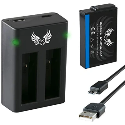Abbildung von SK Akku für GoPro Hero Fusion 2710mAh + Dual Ladegerät Charger ASBBA 001, CS GDB700MC und weitere