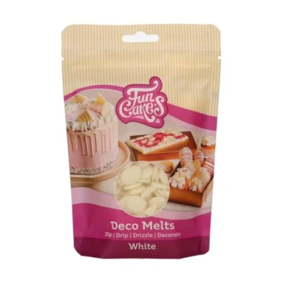 Abbildung von FunCakes Deco Melts Weiß Tauchen, drippen, dippen und dekorieren! in der Mikrowelle schmelzen jede Form gießen, 250 g