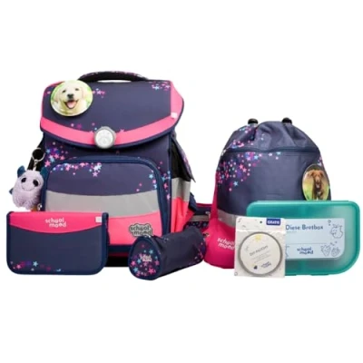 Abbildung von School Mood Timeless Pro Leni Hund lila pink Schulranzen Modell 2024/25