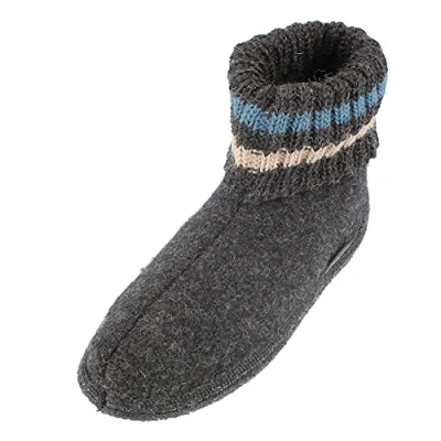 Abbildung von Haflinger HÜTTENSCHUHE PAUL Hausschuh, Größe: 46, Graphit Schuhe