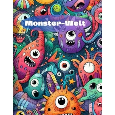 Abbildung von XXL DIN A4 Monster Welt: Malbuch für Kinder und Jugendliche Motive zum ausmalen 99 Seiten: in verschiedenen ... Klein Seiten (Kinderbücher)