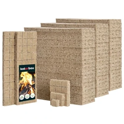 Abbildung von KOTARBAU® Kaminanzünder 2400 STK Grillanzünder Würfel Schnellanzünder Öko Ofenanzünder Kohlenanzünder Feueranzünder Holzofenanzünder Holzwolle Wachs Geruchlos Umweltfreundlich
