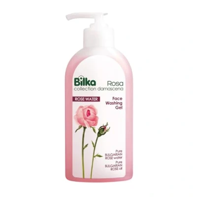 Abbildung von Bilka Collection Rosa Damascena Face Washing Gel, Tägliche Gesichtsreinigung für alle Hauttypen mit Bio Rosenwasser, Reinigt mild ohne auszutrocknen, Naturkosmetik, 1 x 200 ml