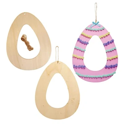 Abbildung von Baker Ross FX494 Ostereier Holzkränze 6er Pack, Osterdekorationen zum Selbermachen für Kinder