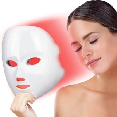 Abbildung von KEPEAK LED Gesichtsmaske,7 Farben Gesichtsmasken Lichttherapie,Zur Gesichtspflege verwendet