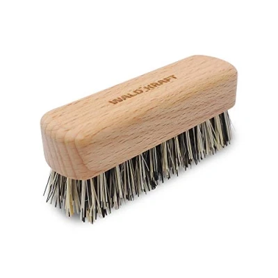 Abbildung von WALDKRAFT Bartbürste Black Forest Handliche Bürste für die tägliche Bartpflege Dichte vegane Fibre Borsten Gesichtsbürste Made in Germany (Buchenholz Fibre)