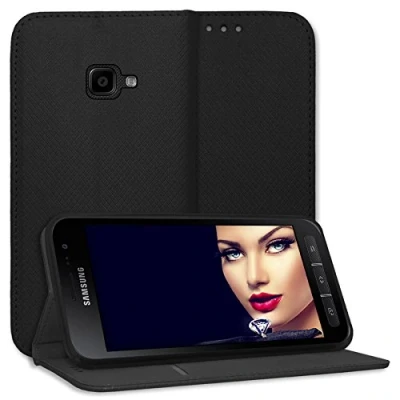 Abbildung von mtb more energy® Schutz Tasche Bookstyle für Samsung Galaxy Xcover 4, 4S (SM G390F, G398F / 5.0&#039;&#039;) schwarz Kunstleder Klapp Cover Hülle Case