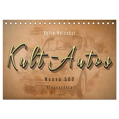 Abbildung von Kult Autos, Nuova 500 (Tischkalender 2025 DIN A5 quer), CALVENDO Monatskalender