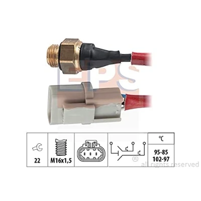 Abbildung von EPS 1.850.665 Temperaturschalter, Kühlerlüfter M16x1,5 Made in Italy OE Equivalent NISSAN: Primera Hatchback