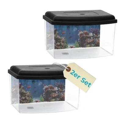 Abbildung von GarPet Aquarium 2x Nano Terrarium Garnelen Triops Mini Becken Acrylglas