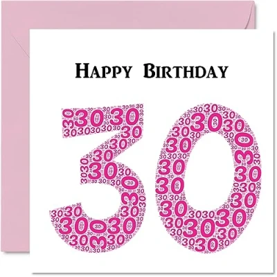 Abbildung von Stuff4 Shapecloud lustige Geburtstagskarte zum 30. Geburtstag für Frauen Happy Birthday Karte Vater, Mutter, Sohn, Tochter, Bruder, Schwester, Onkel, Tante, Cousin, 145 x mm,