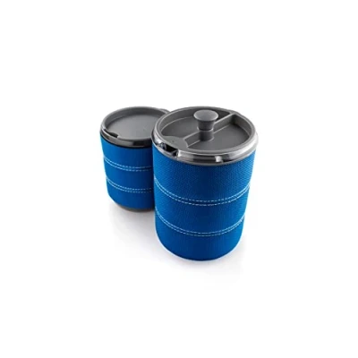 Abbildung von GSI Outdoors Kaffeepresse und Iso Becher Set für 1 Person, blau, One Size