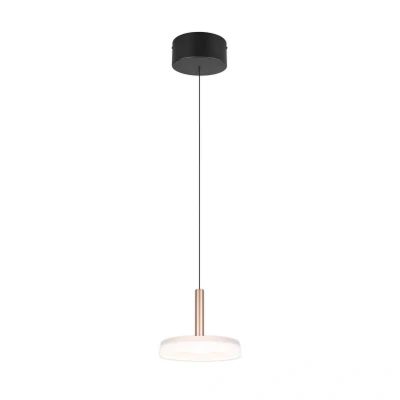 Abbildung von LED Hängeleuchte Celeste, weiß/braun, Ø 22 cm, Glas, dimmbar