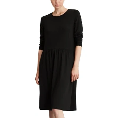 Abbildung von Marc O&#039;Polo Denim Crewneck Jerseykleid, Damen, Größe: Small, Black