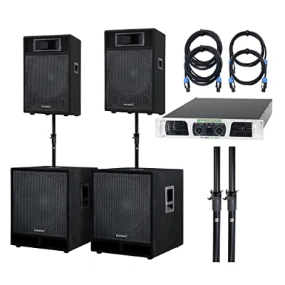 Abbildung von McGrey Powerstage 3000 PA Anlage Watt Party Lautsprecher (N/A, 750 W, Set inkl. Endstufe)