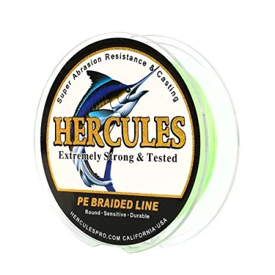 Abbildung von HERCULES Super Cast 100m 2000m Yards Geflochtene Angelschnur 10lb 300lb Test für Salzwasser Süßwasser PE Geflecht Fischdraht Superline 8 Stränge