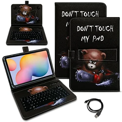 Abbildung von Schutzhülle QWERTZ Bluetooth Tastatur kompatibel mit Xiaomi Pad 6 Hülle Cover Tablet Tasche 11&#039; Case Keyboard kabellos Ultra deutsches Layout, Farben:Motiv 2