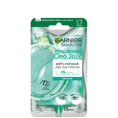 Abbildung von Garnier Anti Fatigue Hyaluronic Acid and Icy Cucumber Cryo Jelly Eye Patches