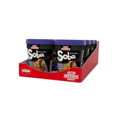 Abbildung von Nissin Cup Noodles Soba Yakitori Chicken, 8er Pack, Wok Style Instant Nudeln japanischer Art, mit Würzsauce, Hähnchen &amp; Gemüse, schnell im Becher zubereitet, asiatisches Essen (8 x 89 g)